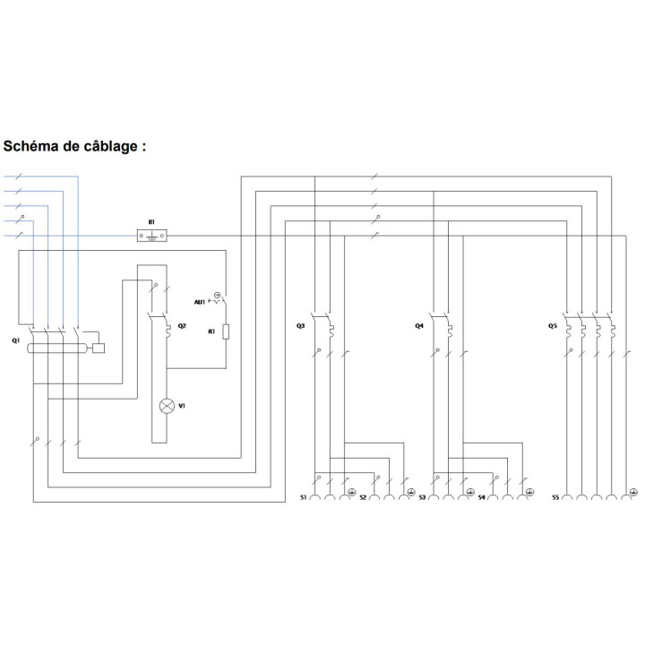 Eur'Ohm - Coffret de chantier IP55 - 4 prises 2P+T - 3P+N+T - 32A - Réf : 19211