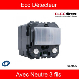 Legrand - Céliane - Ecodétecteur basique 3 fils - avec Neutre - Réf : 067025