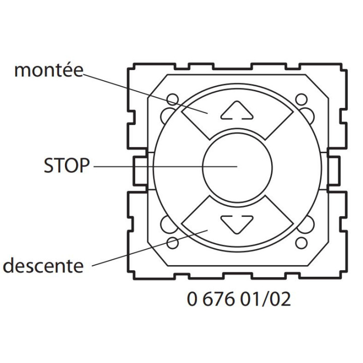 Legrand - Céliane - Mécanisme poussoir volets roulants - Réf : 067602