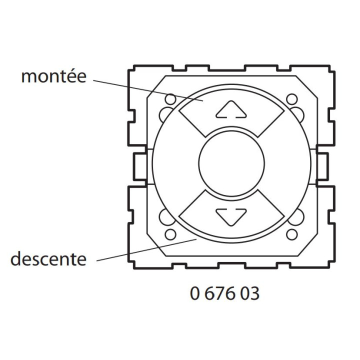 Legrand Céliane - Mécanisme poussoir volets roulants - commande directe - Réf : 067603