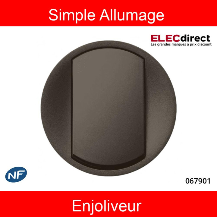 Legrand  - Enjoliveur Commande simplet Céliane - Graphite - 067901