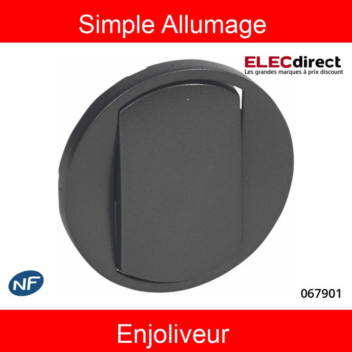Legrand  - Enjoliveur Commande simplet Céliane - Graphite - 067901