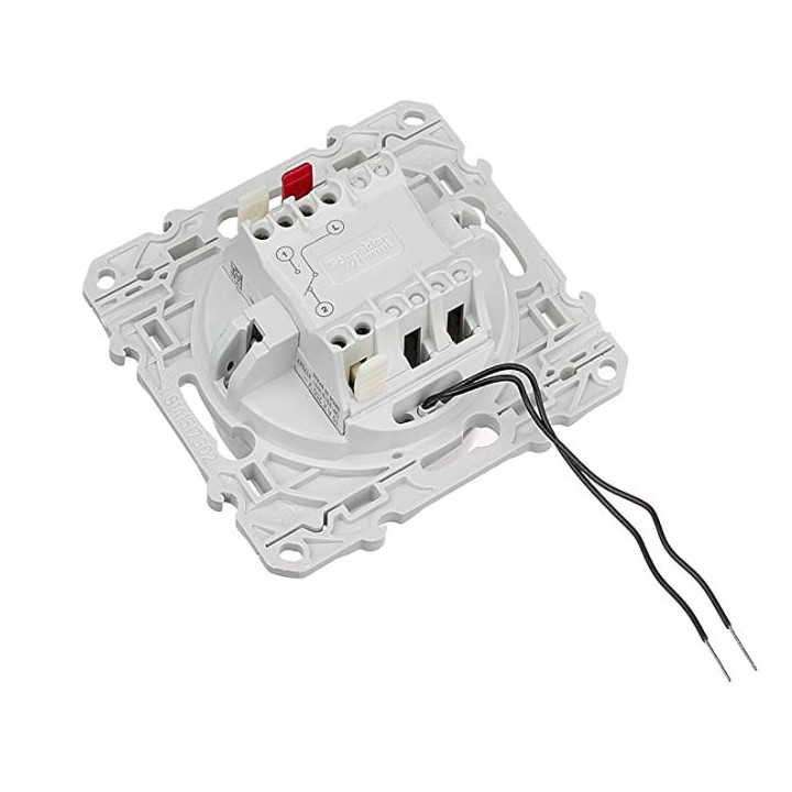 Schneider - Odace - Va-et-Vient lumineux/témoin LED orange - blanc - 10A - 250V - Réf : S520263