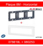 Legrand Mosaic - Plaque 8 modules + support - horizontal - 078818L+080253