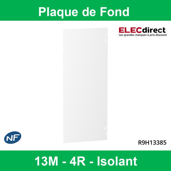 SCHNEIDER - Plaque de fond isolant pour coffret RESI9 13M - 4R - R9H13385