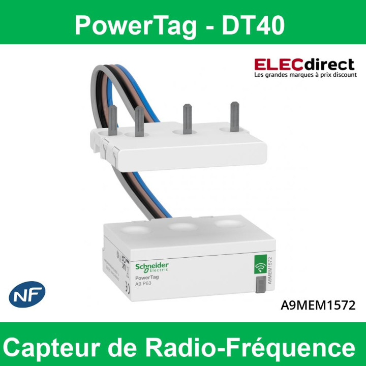 Schneider - PowerTag - DT40 - Capteur de mesure radio-fréquence - Réf : A9MEM1572