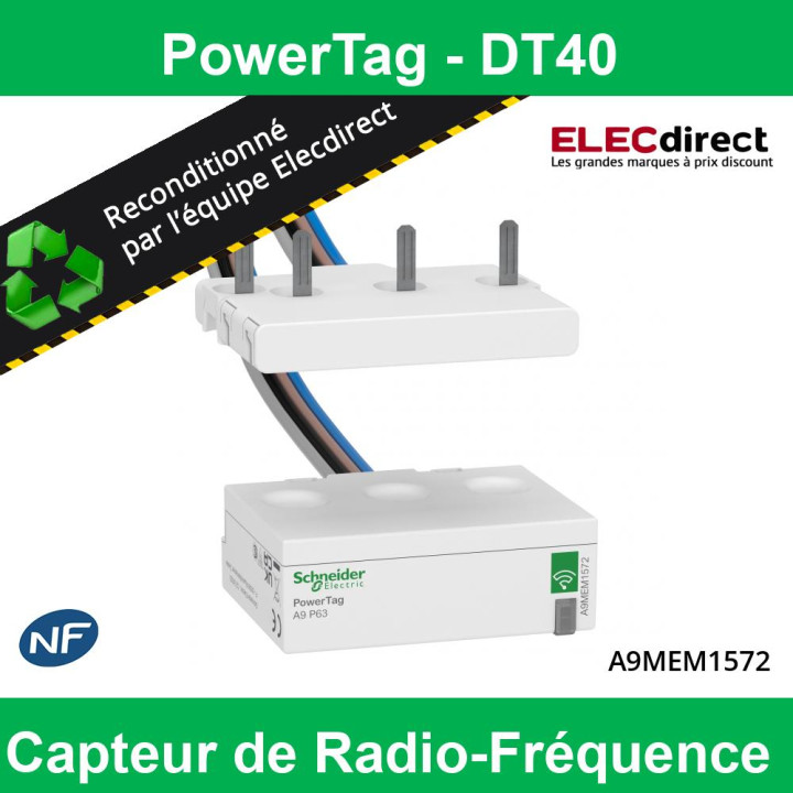 Schneider - PowerTag - DT40 - Capteur de mesure radio-fréquence - Réf : A9MEM1572