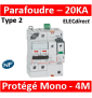 Legrand - Parafoudre T2, protégé - Imax 20 kA/pôle- 1P+N 320V - 4 mod - 412210