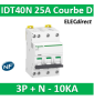 Schneider - Acti9 IDT40N - disjoncteur modulaire - 3p+n D 25A 6000A/10KA - A9P34725