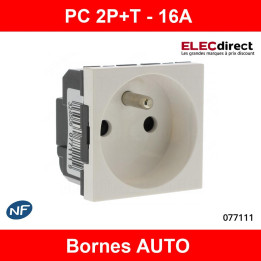 Legrand Mosaic - Prise de courant 2P+T 16A - 230V - Réf : 077111