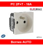 Legrand Mosaic - Prise de courant 2P+T 16A - 230V - Réf : 077111
