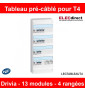 Legrand - Tableau électrique pré-équipé et pré-câblé pour T4 - Drivia - 13 modules - 4 Rangées - AUTO - Réf: LEGTABLEAUT4