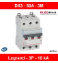 Legrand - Disjoncteur 3P DX3 - 50A - 10kA - courbe C - Réf : 407834