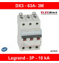 Legrand - Disjoncteur 3P DX3 - 63A - 10kA - courbe C - 407835