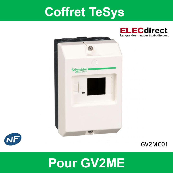 Schneider - Coffret TeSys vide pour GV2ME - plastique IP41- Réf : GV2MC01
