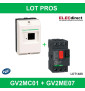Schneider - Disjoncteur moteur 1,6A-2,5A + coffret TeSys plastique - Réf : GV2ME07+GV2MC01