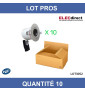 Miidex - LOT - Support Spot Orientable - étanche à l'air - Blanc - D.100mm - BBC - Réf : 7719X10