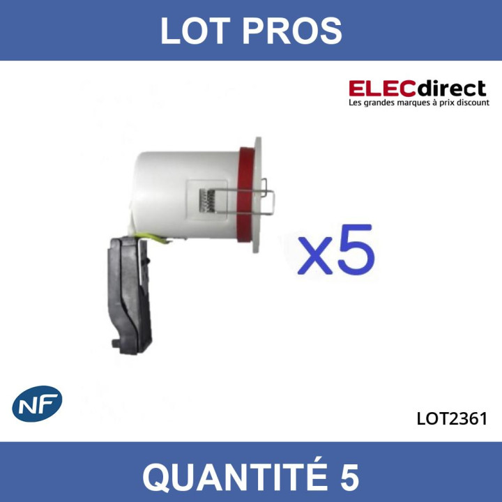 Miidex - Support Spot Orientable - étanche à l'air - Blanc - D.100mm - BBC - Réf : 7719x5