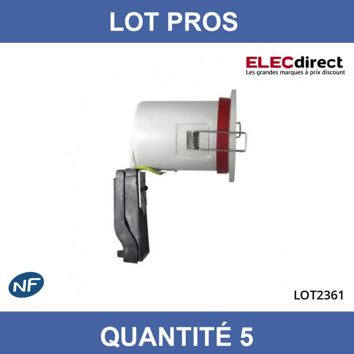 Miidex - Support Spot Orientable - étanche à l'air - Blanc - D.100mm - BBC - Réf : 7719x5