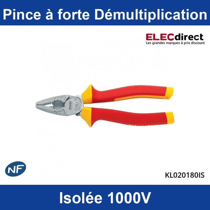Klauke - Pince universelle à forte démultiplication VDE - Réf : KL020180IS