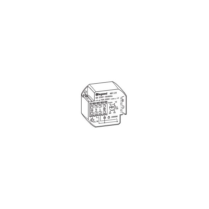 Legrand - Télérupteur unipolaire 10AX 230V~ avec minuterie - 049121