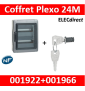 Legrand - Coffret étanche Plexo 24 modules - 2 rangées - IP65/IK09 + serrure - 001922+001966