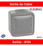 Legrand Plexo - Sortie de câbles avec serre-câbles Plexo complet IP55 saillie - gris - Réf : 069745