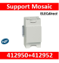 Legrand - Support universel modulaire pour montage appareillage Mosaic 2 modules sur rail plein - 412950+412952