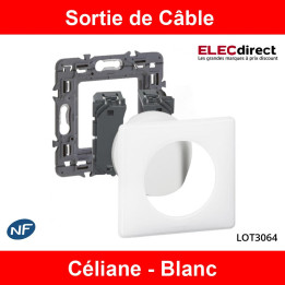 Legrand - Céliane - Sortie de Câble complète 16A - Blanc - Réf : LOT3064