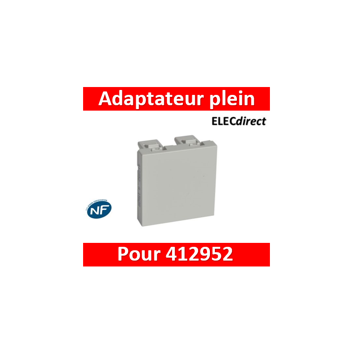 Legrand - Adaptateur plein - à monter sur support universel référence 412950 pour équipements divers -Réf : 412952