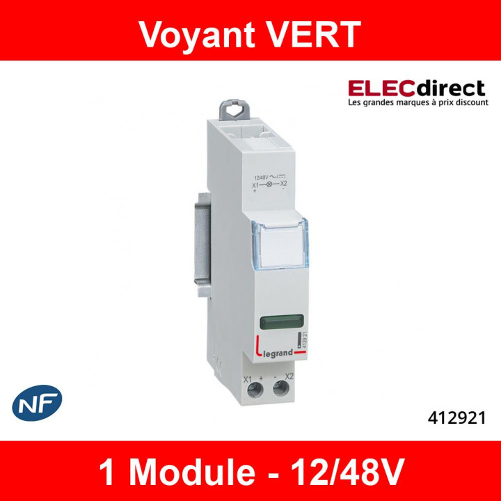 Legrand - Voyant vert - LED - 12/48V - Réf : 412921