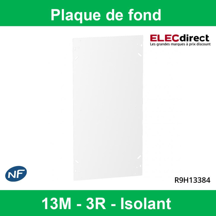 SCHNEIDER - Plaque de fond isolant pour coffret RESI9 13M - 3R - R9H13384