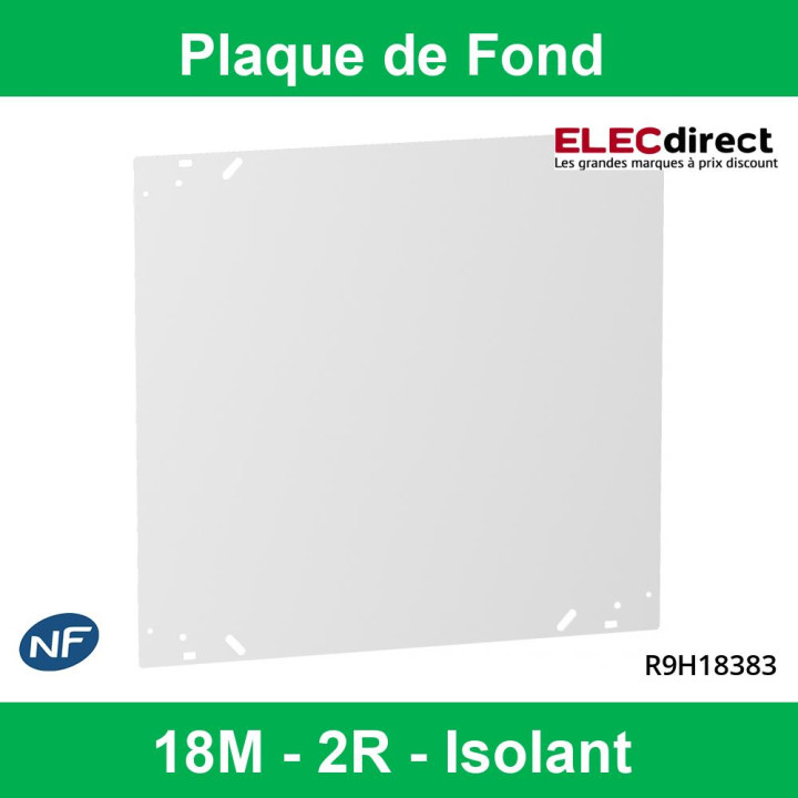SCHNEIDER - Plaque de fond isolant pour coffret RESI9 18M - 2R - R9H18383