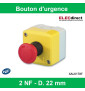 Schneider - boite jaune arrêt urgence rouge - pousser tourner - XALK178F - 2NF Fermés au repos - Ø40 - XALK178F
