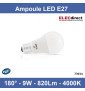 Miidex - Ampoule LED E27 - LED 7W -  F - Angle 200° - 4000K - 820lm - Réf : VIS73934