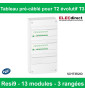Schneider - Tableau électrique pré-équipé et pré-câblé pour T2 évolutif T3 - Rési9 - 13 modules - 3 Rangées XE - Réf: SCHT3R2ID