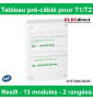 Schneider - Tableau électrique pré-équipé et pré-câblé pour T1/T2 - Rési9 - 13 modules - 2 Rangées - XE - Réf: SCHTAMC2R2ID