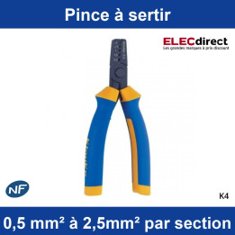 Klauke - Pince à sertir pour embouts de 0,5 à 2,5mm² - Réf : K4