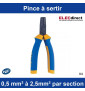 Klauke - Pince à sertir pour embouts de 0,5 à 2,5mm² - Réf : K4