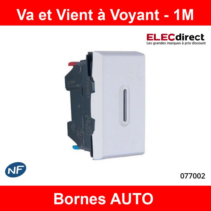 Legrand Mosaic - Va-et-Vient - 1 module - 10A - 230V à voyant LED - 077002