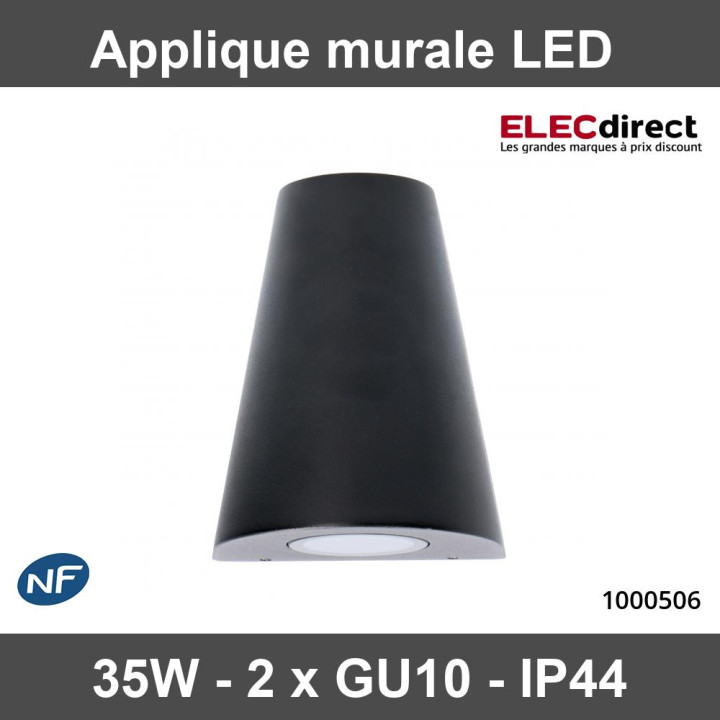Led's light - LED outdoor - Applique murale Los Angeles - 2x GU10 - IP44 - Réf : 1000506