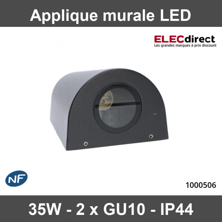 Led's light - LED outdoor - Applique murale Los Angeles - 2x GU10 - IP44 - Réf : 1000506