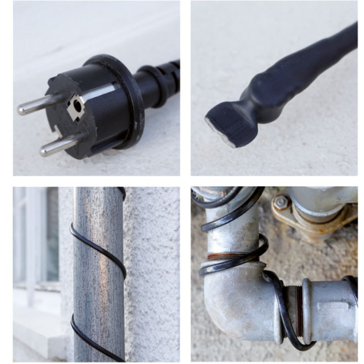 AS Schwabe - Câble chauffant Antigel avec thermostat 2 Mètres - IP44 - Réf : 67010