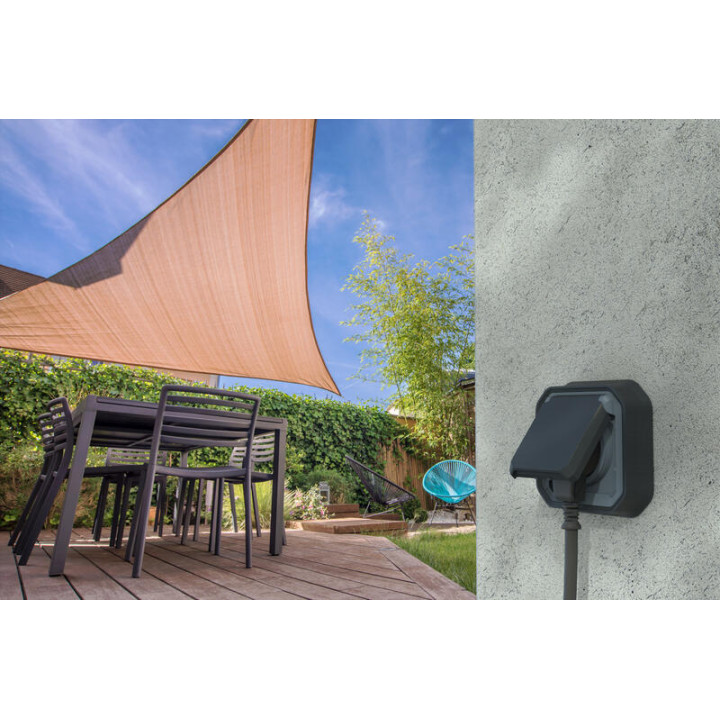 Legrand - Prise de courant 2P+T 16A étanche Plexo prêt à poser encastrée - IP55 - IK08 - 250V - Anthracite - Réf : 069860L