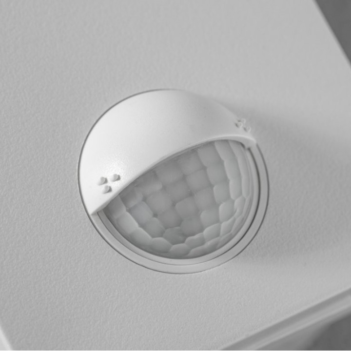 GTV Lighting - Applique murale LED Paris avec détecteur - 10W - 4000K - Blanc - Réf : LD-PAR10W40-00