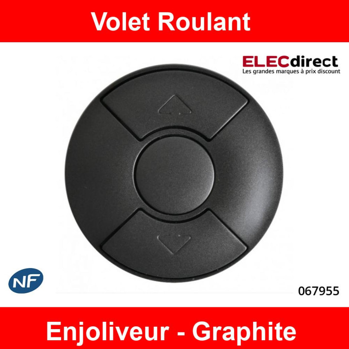 Legrand - Enjoliveur Interupteur VR Stores  Céliane - Graphite - Réf : 067955