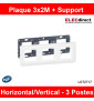 Legrand - Plaque 3 x 2 modules + Support Mosaic - 2 postes - Horizontal - Réf : LOT2717