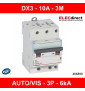 Legrand - Disjoncteur DX³ 4500 - vis/vis - 3P - 400 V~ - 10A - 6kA - courbe C - 406890