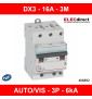 Legrand - Disjoncteur DX³ 4500 - vis/vis - 3P - 400 V - 16A - 6kA - courbe C - 406892