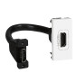Legrand - Prise  HDMI Type-A version 2.0 préconnectorisée Mosaic - 1 Module - Blanc - Réf : 078778